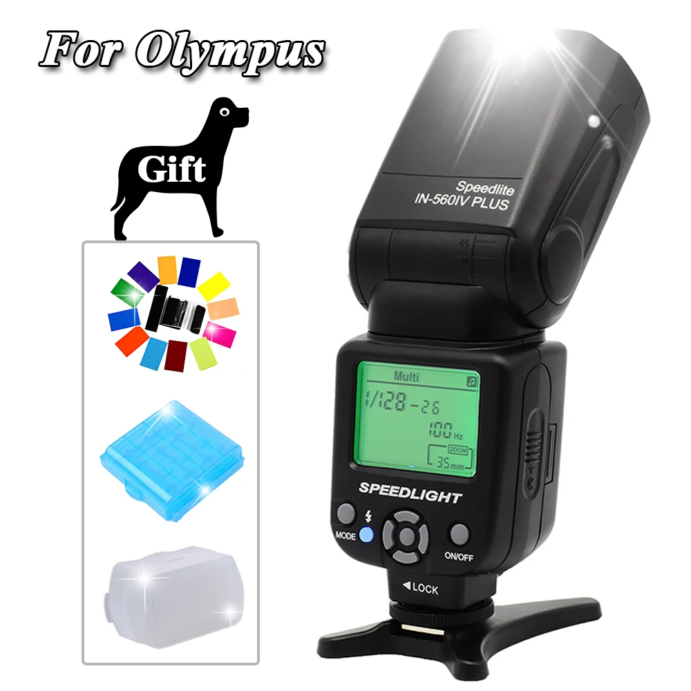 

INSEESI IN560IV IN 560IV Plus Wireless Flash Speedlite M/S1/S2 Flash Mode for Olympus E5 E30 E300 E620 E520 E420 E450 DSLR Camer