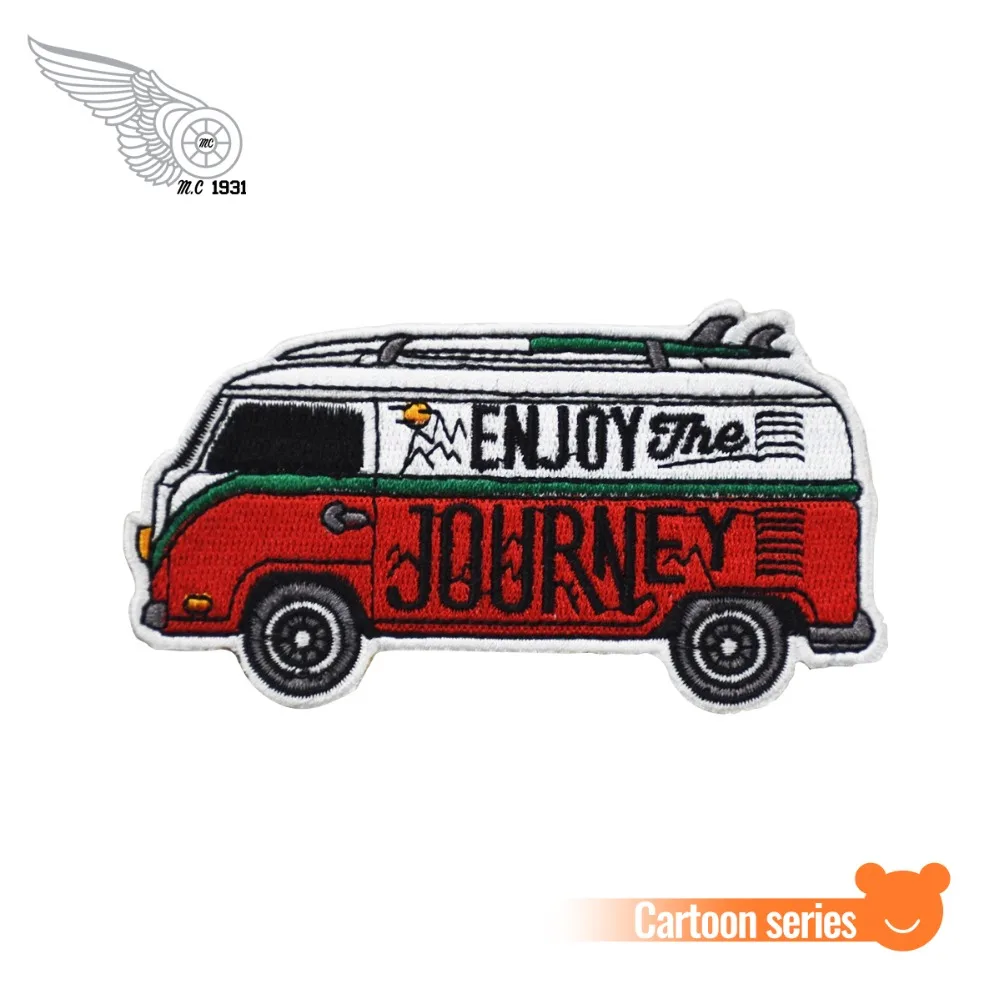 Вышитые нашивки Journey Bus для одежды стильное украшение автомобиля сделай