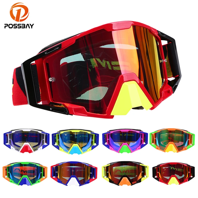 POSSBAY Motorcycle Glasses Nose Guard Motocross Goggles Glasses Helmet