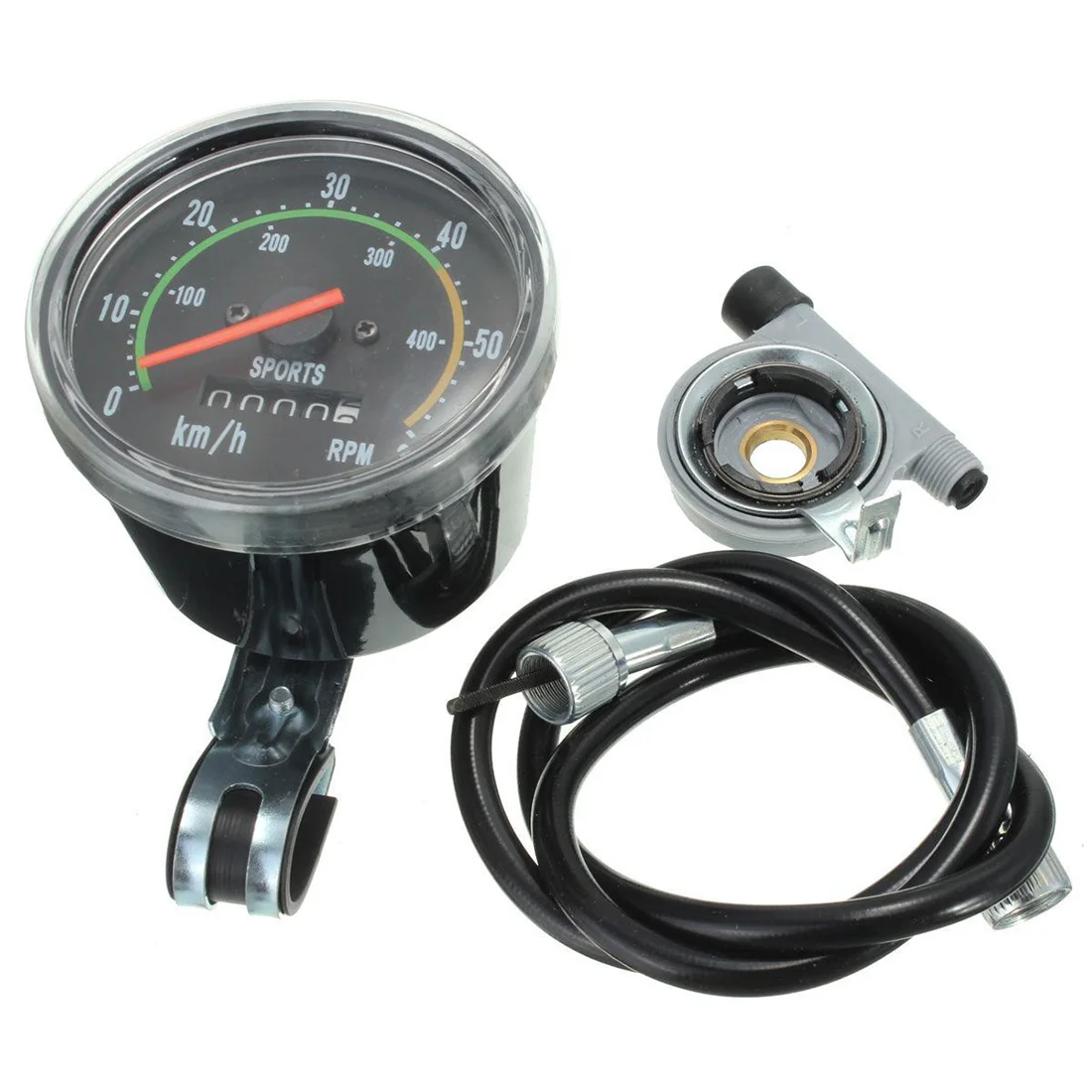 Mechanical Odometer Speedometer Resettable MPH For Bicycle Bike Motorcycle 