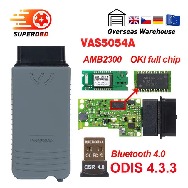 

VAS 5054a ODIS v4.3.3 keygen vas5054a OKI full Chip OBD2 scanner auto code reader vas 5054 Bluetooth obd ii diagnostic tool