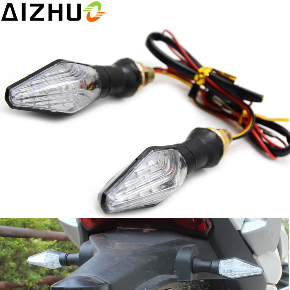 Amber Blue Light 12V Motorcycle Turn Signal Light LED Lamp Blinker For Honda CB 400 CB600F CBR 954 929 250R 125 CBR1100XX NC750X