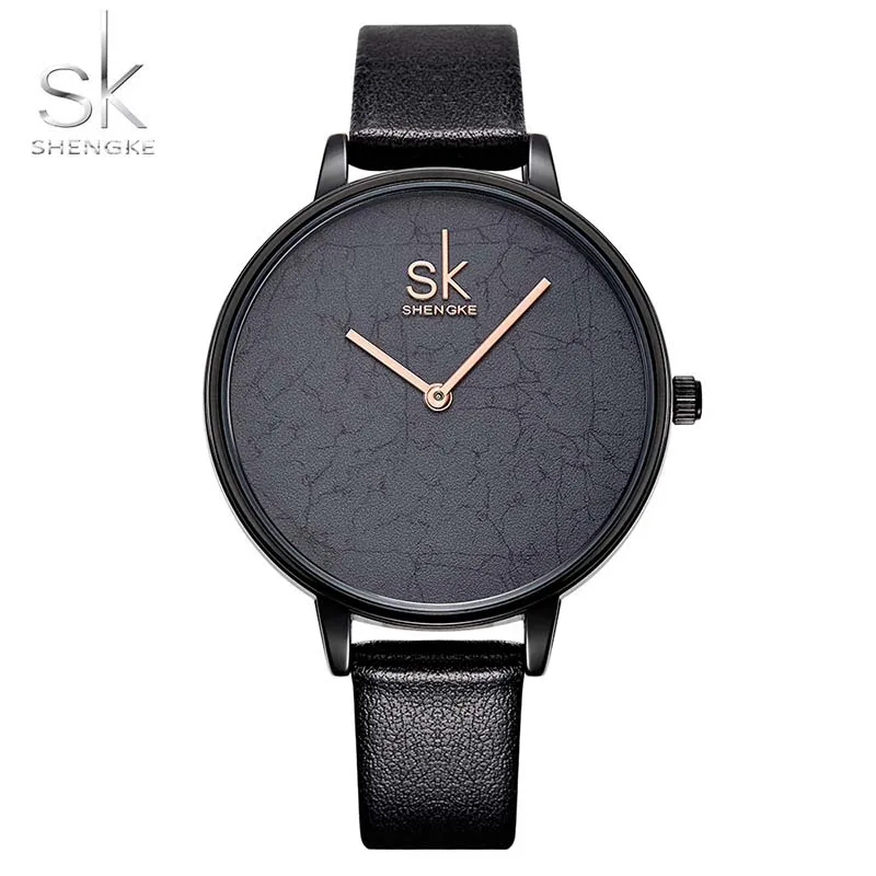 

New sk Watches For Women Ultra Slim Quartz Watch with Simple Leather Band Relogio Masculino Fashion Wristwatches