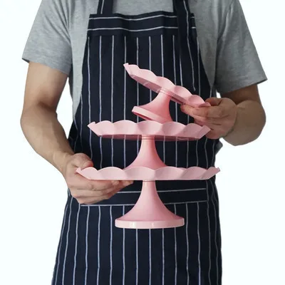 Розовая стойка для кексов, пирожное-Корзиночка лоток клетка для торта на день рождения инструменты для украшения дома конфеты бар десертный стол вечерние поставщик - Цвет: f3