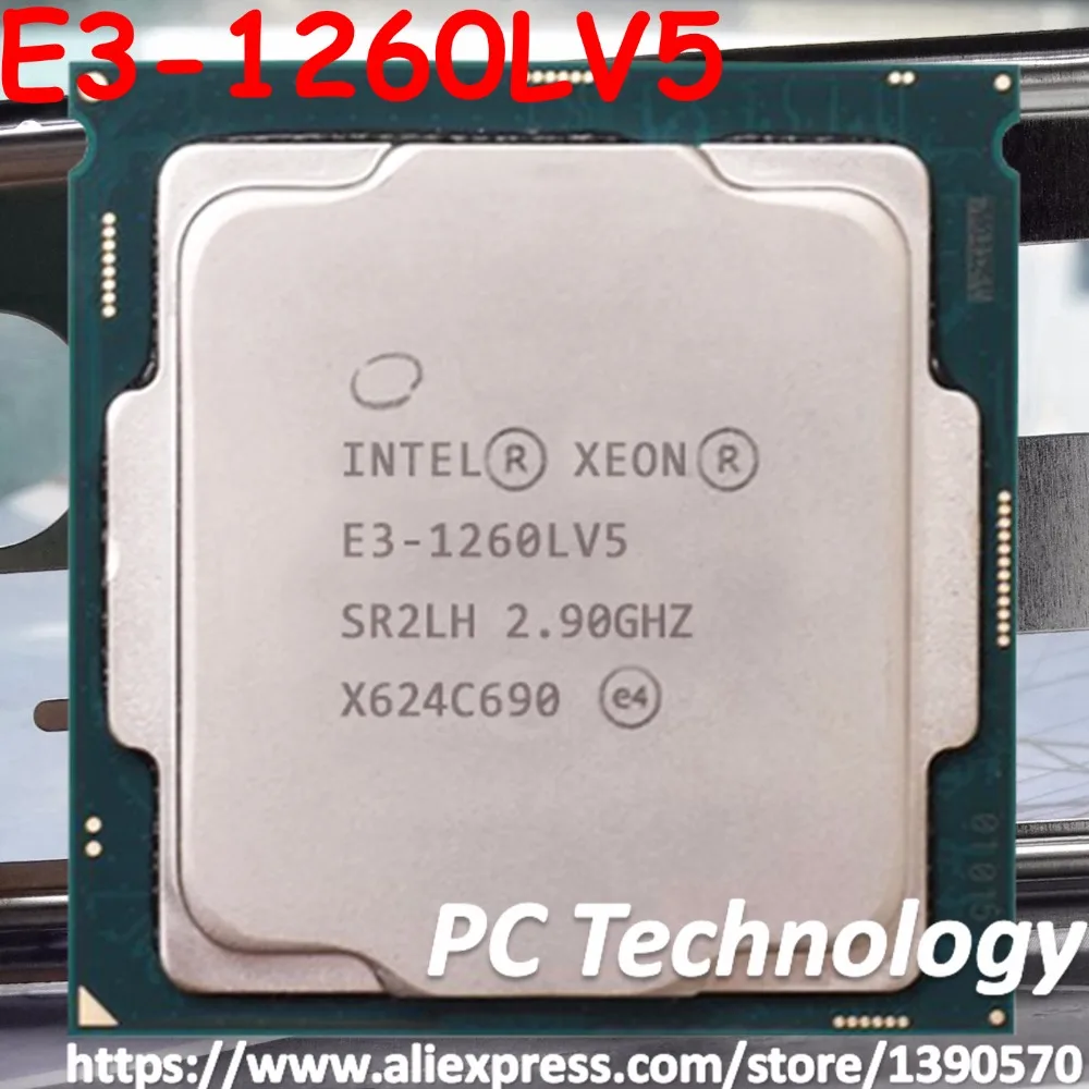 Процессор Intel Xeon E3-1260LV5 2,90 ГГц 8 м 45 Вт LGA1151 E3-1260L V5 четырехъядерный процессор E3 1260L V5 E3 1260LV5