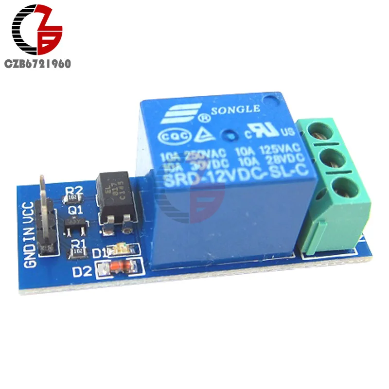 

12V 1 Channel Relay Module Optocouple Board Shield with Optical Isolation for Arduino PIC AVR DSP ARM MCU