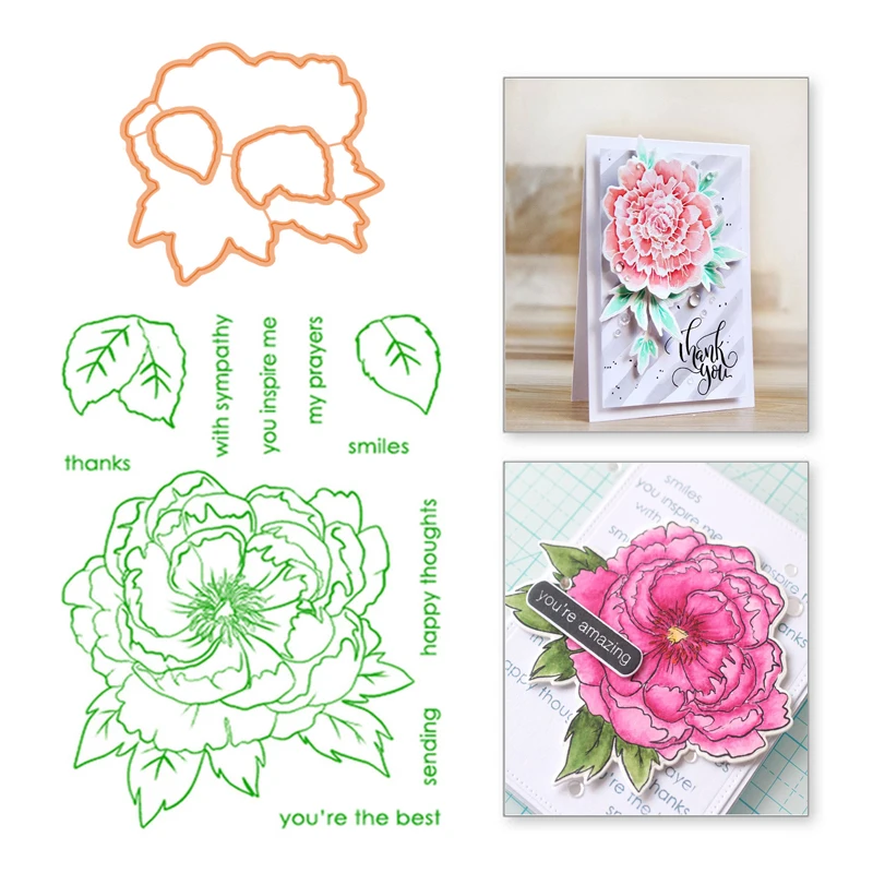 

YaMinSanNiO Spring Flower Metal Cutting Dies Rubber Stamps New 2019 Scrapbooking Making Cards Decorative Embossing DIY Stencils