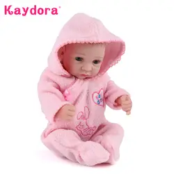 Kaydora 25 см Полный винил кукла реборн 10 дюйм(ов) ов) куклы игрушечные лошадки обувь для девочек реалистичные Мини младенцев подарок на день