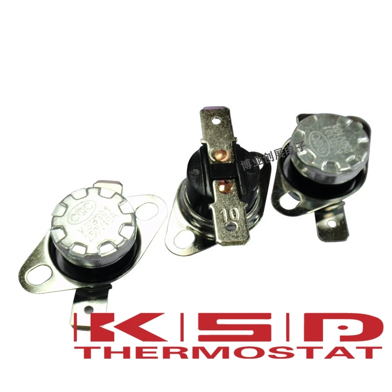 

5pcs/lot KSD301 90 Degrees 10A250V N.C. Normally Closed N.O. Normally Open Temperature Switch Thermostat 45/50/90/95/85/180/
