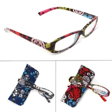 Полосатые очки для чтения, Пресбиопия, линзы из смолы, очки с сумкой+ 1,0~+ 4,0