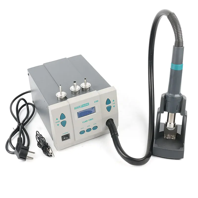 

QUICK 861DW Hot Air Rework Station Soldering Station Lead-free Desoldering 1000W 220V EU Plug to Phone CPU SMD PCB IC Desolderig