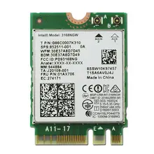 Беспроводная карта адаптера для Intel AC 3168NGW 3168 Двухдиапазонная беспроводная wifi Bluetooth 4,2 M2 карта lenovo thinkpad 01ax706