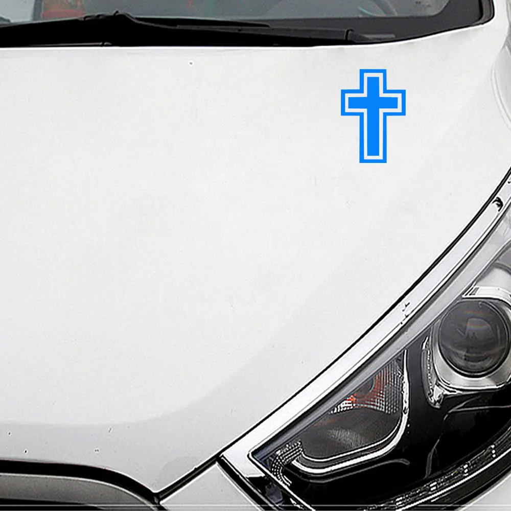 42545 23.8cm15cm Christian Cross Vinyl Sticker Decal For Cars Trucks Car Window Wall Laptop Ipad Tool Boxes Macbook Bumper Stickers