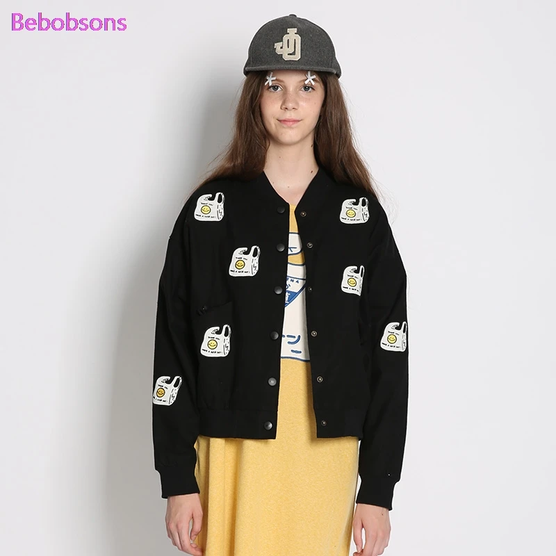 

Chic Fashion Women Black Denim Basic Jackets Cotton Short Outwear Coats Long Sleeve 2017 Autumn New Female Letter Embroidery