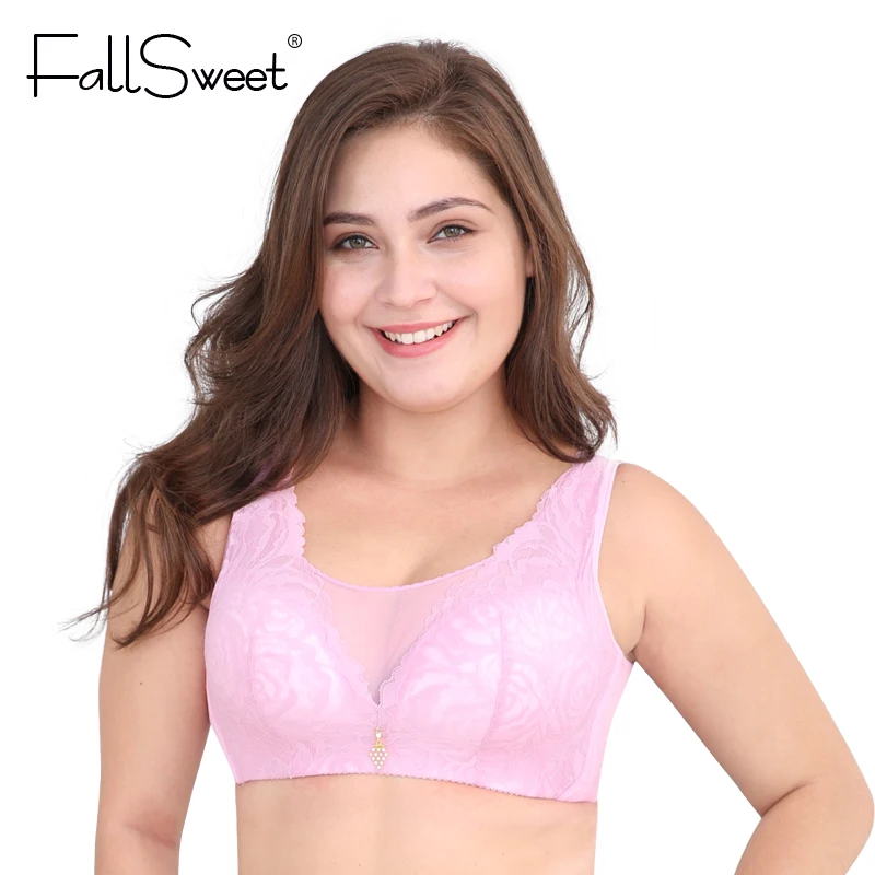 Buy FallSweet Full Coverage Women Vest Bra No Wire Push up Brassieres C D Cup