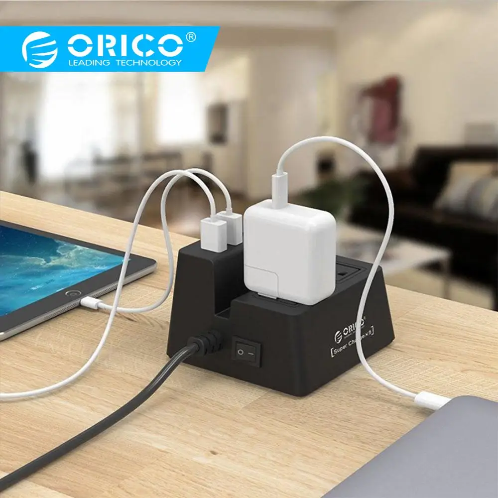 

ORICO ODC-2A5U 40W 5 USB Charging Ports Power Strip and 2 AC Outlets Surge Protector With 1.5M Power Cord