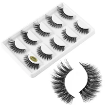 5 пар ручной работы 3D норковые накладные ресницы мягкие натуральные длинные ресницы Удлиненные стили ресницы макияж инструменты для наращивания