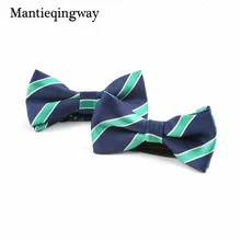 Mantieqingway взрослых бабочкой+ Дети бабочкой комплект Бизнес жаккардовые полосы галстук-бабочка свадьбы Vestidos Gravata Borboleta узкие Галстуки