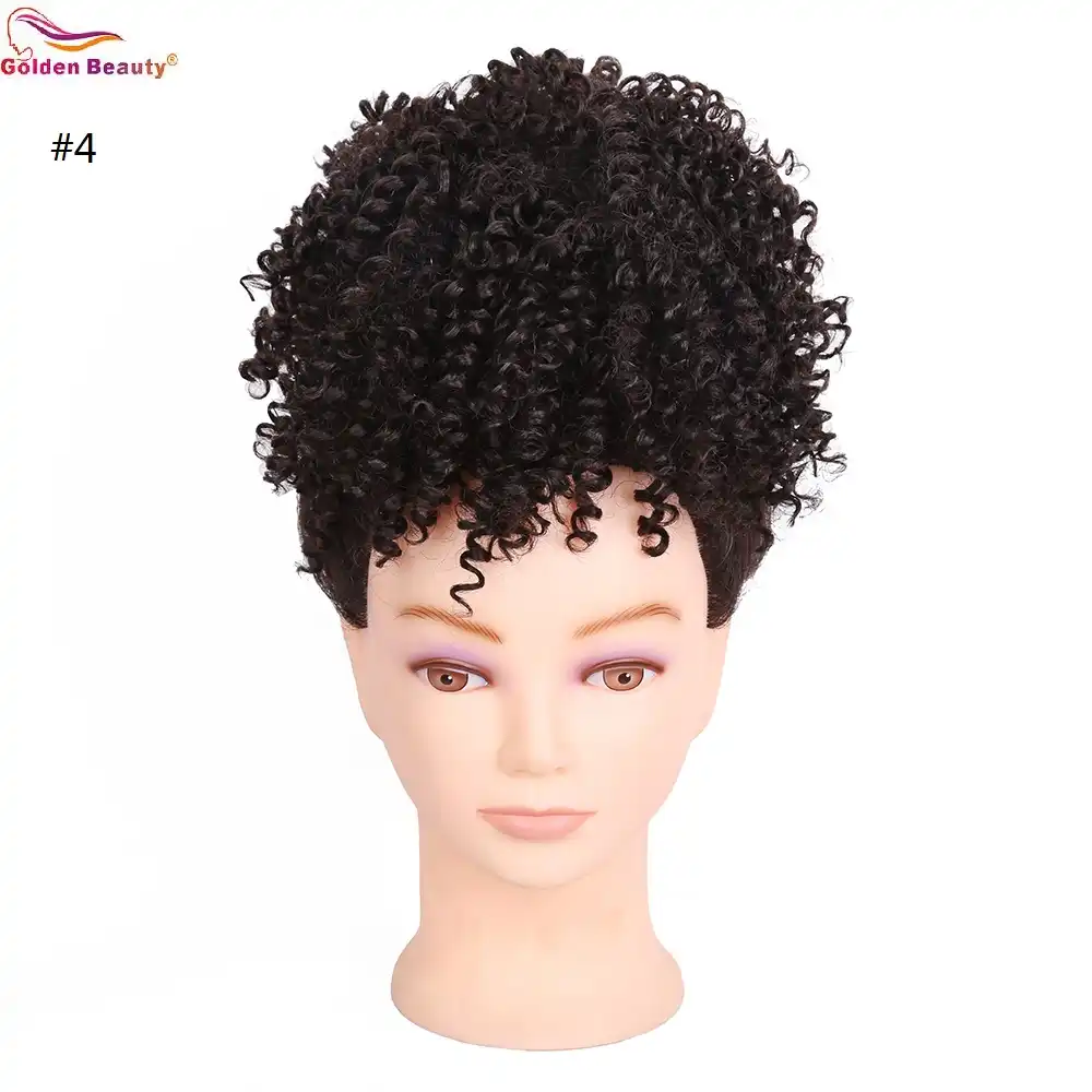 8inch Synthetic Chignon Bun Curly Hair With Two Plastic Combs Easy