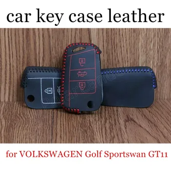 

Only Red cheap price fit for VOLKSWAGEN Golf Sportswan GT11 Leather Car Key Case Hand Sewing Car Key Cover