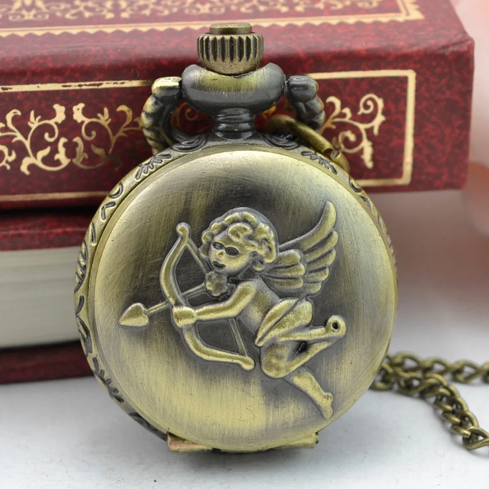 

#5005Vintage Steampunk Retro Bronze Design Pocket Watch Quartz Pendant Necklace Gift reloj warcraft New Freeshipping Hot Sales