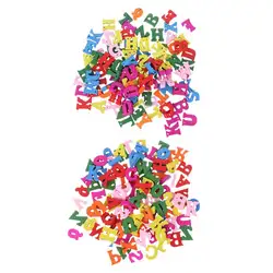 100 шт деревянные буквы алфавит слово Carft DIY декоративная пуговица развивающая игрушка для детей