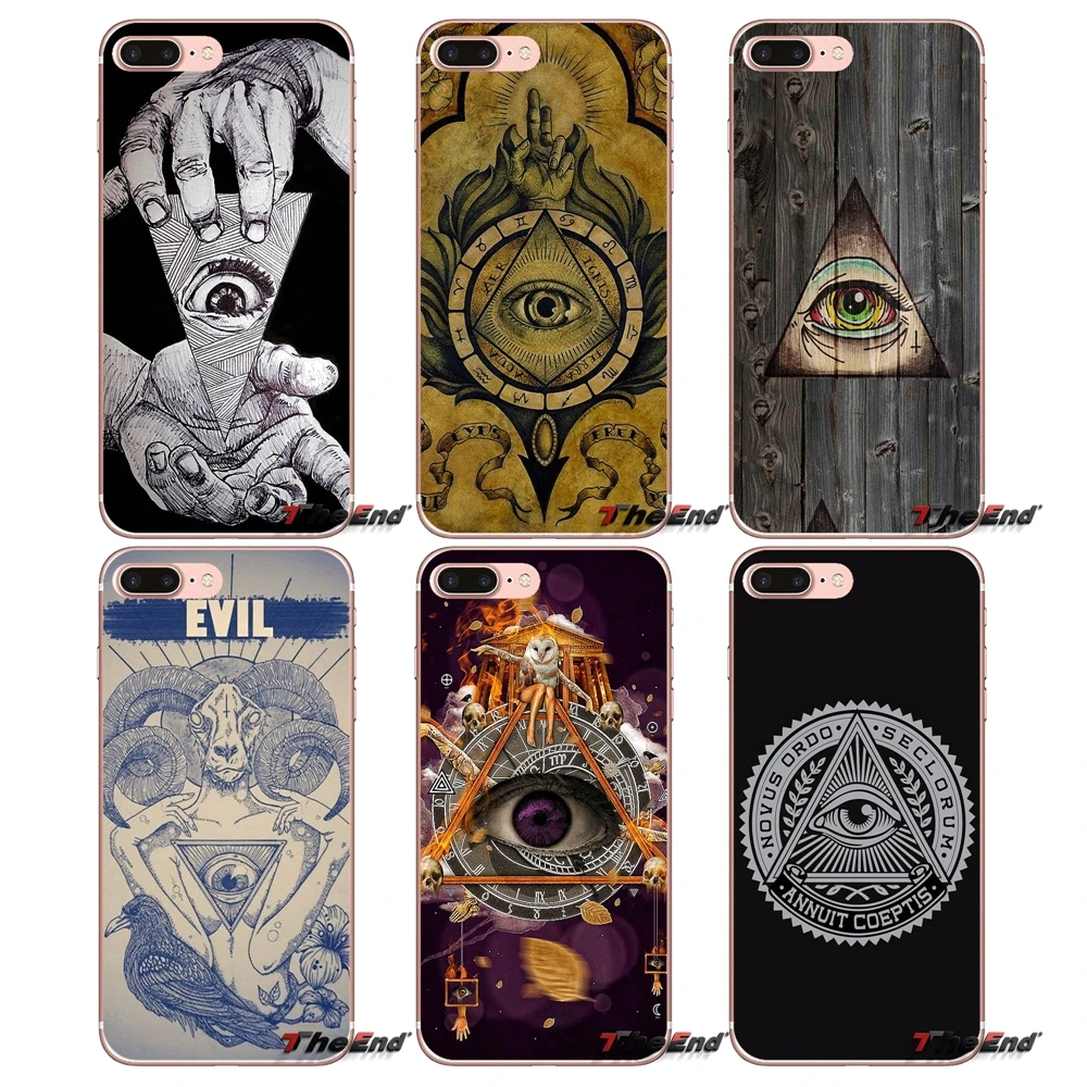 Мягкий чехол Illuminati Symbol Eye Pyramid для iPhone X 4 4S 5 5S 5C SE 6 6S 7 8 Plus Samsung Galaxy J1 J3 J5 J7 A3 A5 2016 2017 |