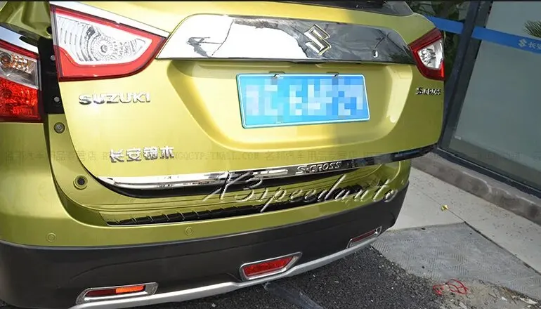 High Quality Car Styling Chromed Tailgate rear Trunk Hatch Lower Lid Trim For SuzukiS-Cross SX4 2014 | Автомобили и мотоциклы