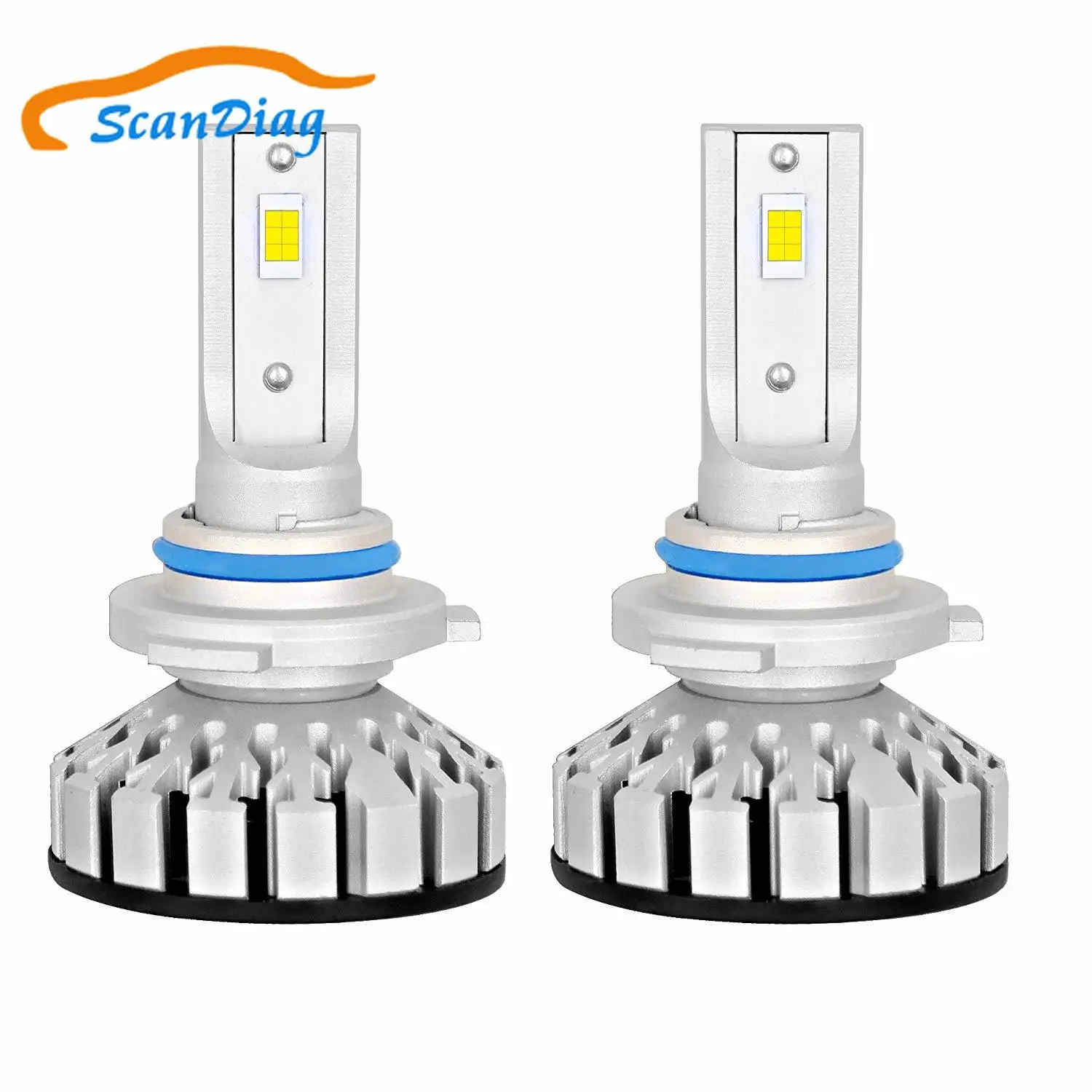 SCANDIAG 9005/HB3 LED High Beam Headlight Bulbs Conversion Kit, H10 Light Bulbs - White 8000lm 6000K-2pcs