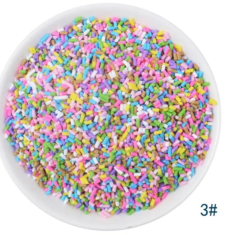 50g/lot Cute Hot Selling Clay Sprinkles, Colorful Heart Five Star Bow Candy Sprinkles for Crafts Making Slimediy - Цвет: 3