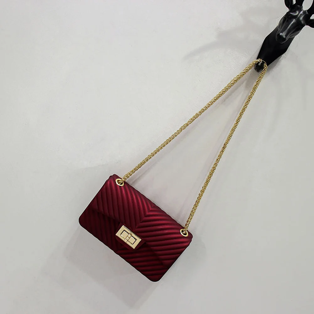 Матовая цепочка бордовая сумка через плечо для женщин сумка на плечо сумка-мессенджер кошелек летние роскошные сумки женские сумки дизайнерская сумка - Цвет: Бургундия