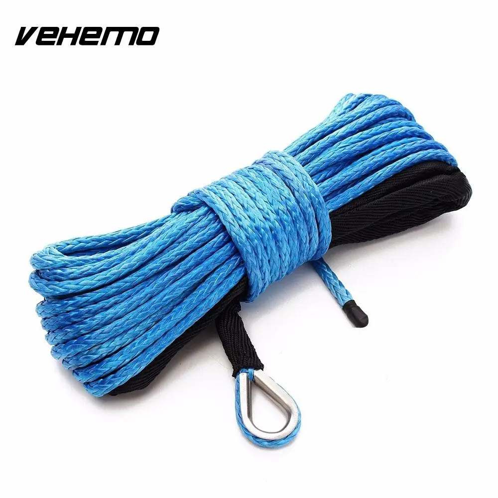 Vehemo 7700 £ 50 قدم كابل مقطورة حبل ونش السحب ونش ربطة utv مقطورة سحب حبل