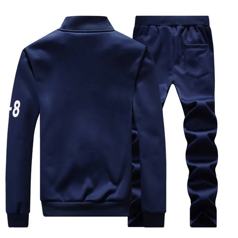 Men's Sporting Suit Casual Tracksuit Men Spring Autumn Sportswear 2PC Sweatshirt +Pants Clothing Sets Plus Size 6XL 7XL 8XL 9XL