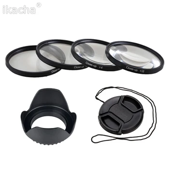

67mm Camera MACRO Close-Up +1 +2 +4 +10 LENS Filter Close Up SET + Lens Hood + Lens Cap for Canon Nikon Pentax Sony 67 mm
