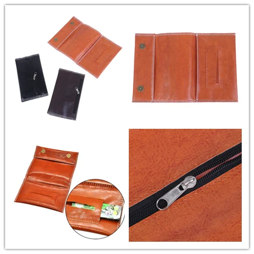 

Artificial Leather Tobacco Pouch Pipe Cigarette Holder Smoking Paper Holder Wallet Bag