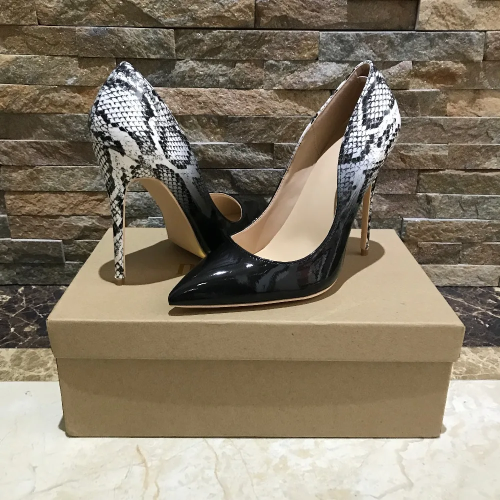 Г. Новые брендовые пикантные женские туфли-лодочки вечерние модельные туфли на высоком каблуке с острым носком и змеиным принтом женские Размеры 35-42, zapatos mujer