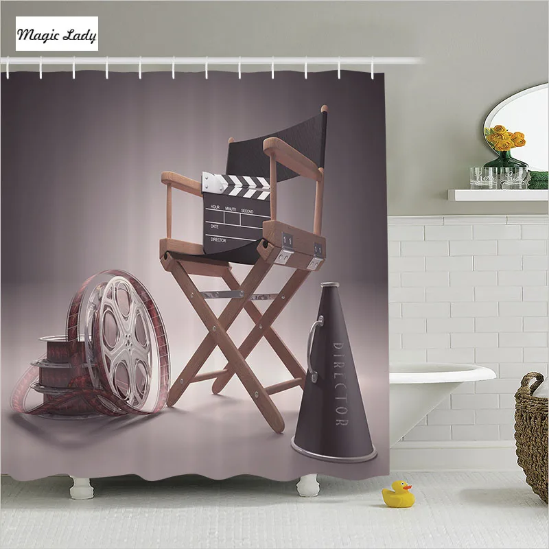 Shower Curtain Elegant Bathroom Accessories Directors Art Decor Chair