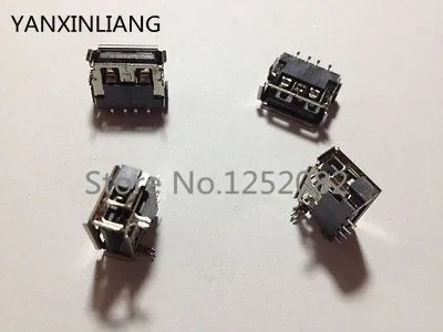 

20 pcs USB Type A Female 4 Pin SMT SMD PCB Socket Connector 2 Pin DIP Legs