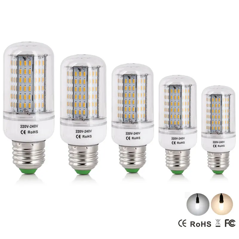 Приглушаемая Светодиодная лампа-кукуруза 220 в E27 4014 SMD светодиодная