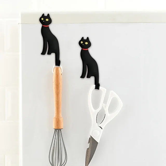 Creative Fridge Magnet Cute Cat Wall Mount Keys Hook Magnetic Key Creative Fridge Magnet Cute Cat Wall Mount Keys Hook Magnetic Key Holder Rack Hooks Hanger