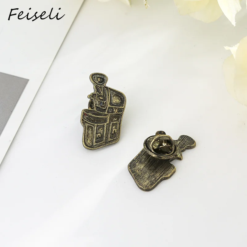 Feiseli мультяшная эмалированная Love Feather кофейная брошь зерна для женщин Винтажный