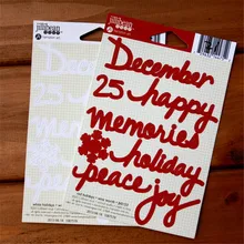 Рождественская бумага с пожеланиями стикер s набор высечки для DIY скрапбукинга пуля журнал наклейки Наборы TN фотоальбом карты S129