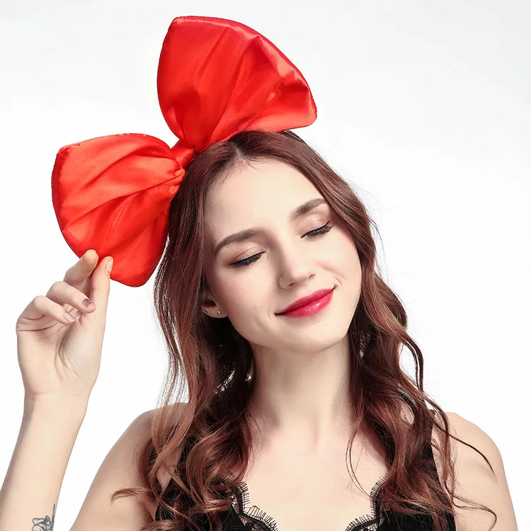 Wholesale 12PC BIg Bow Headband For Women Stage Show Women Fabric