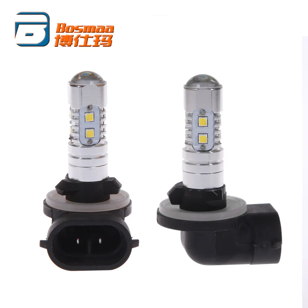 2 шт. BOSMAA H27 881 H27W/2 H27W2 10SMD светодиодный ные лампы для автомобиля вождения охоты