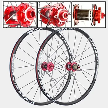 

MTB Mountain Bike Front 2 Rear 5 Sealed Carbon Bearings Fiber Drum Hub 26er 27.5er 29er Disc Brake bicycle Wheel 7/11 Speed