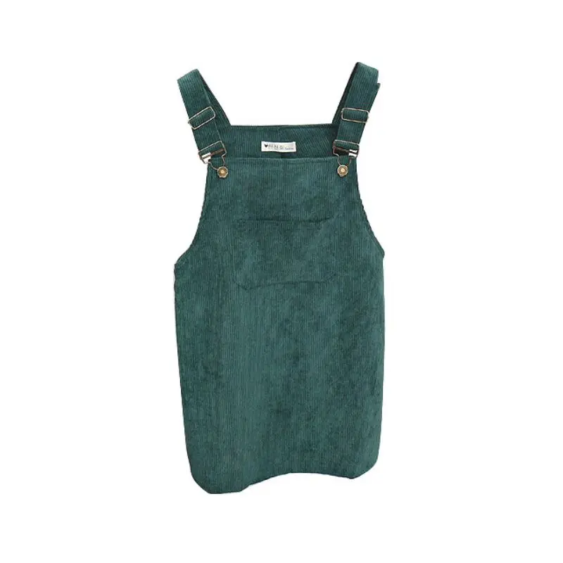 Женская Вельветовая юбка на бретелях с карманами без рукавов|suspender skirt|fashion skirtoverall