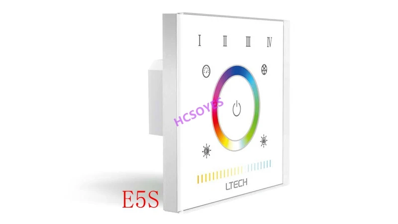

LTECH E5S RGBWW Touch Panel Input Voltage 12-24V RF Wireless Control And PWM Power Output