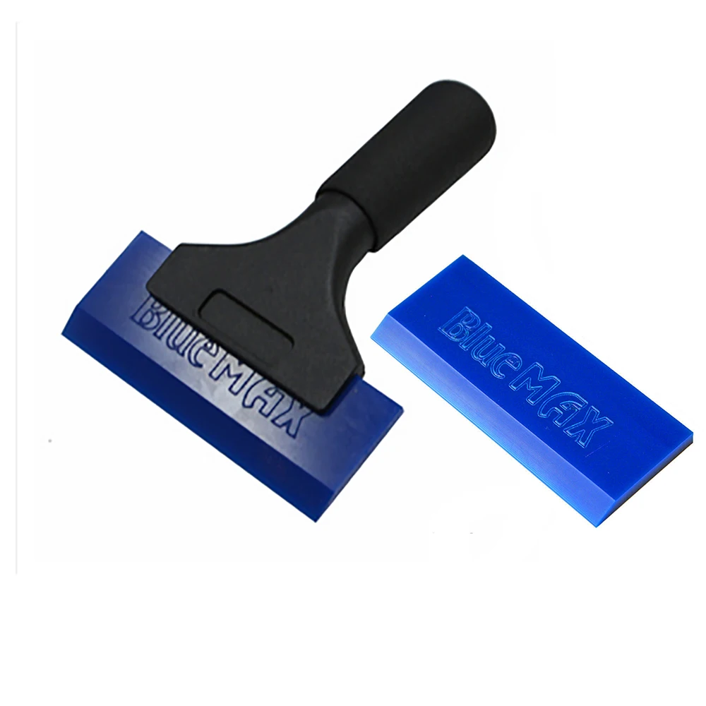 Pro Blue Max Vinyl Squeegee Scraper with Rubber Blades Auto Film Wrapping Tools