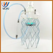 Маленький размер прозрачный стеклянный кальян в арабском стиле Огромный паровой кальян chicha вапоризатор Narguiles курительные водопроводные трубы