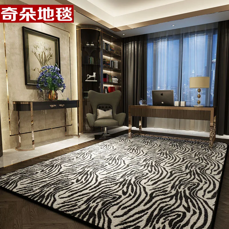 Mobel Wohnen Teppiche Teppich Zebra Look Schwarz Weiss